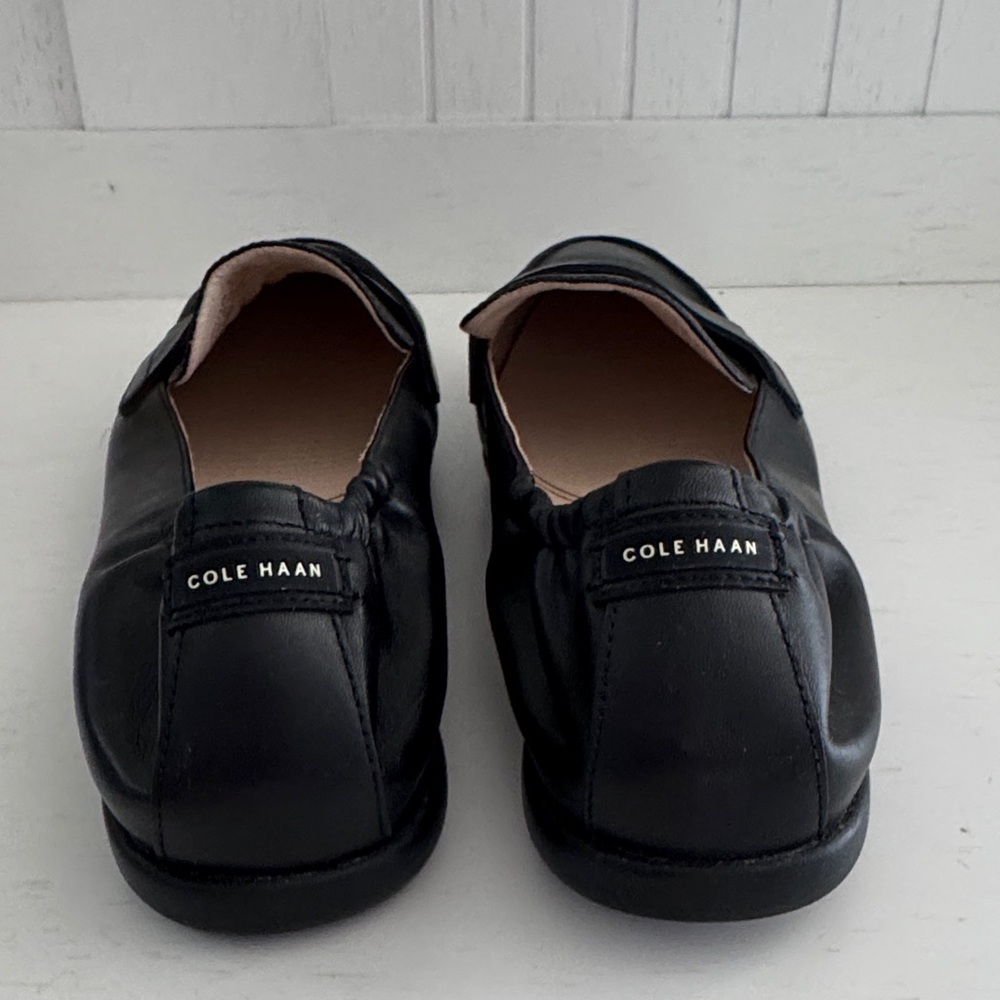 Cole Haan Women's Black Leather Loafers - Picture 3 of 6